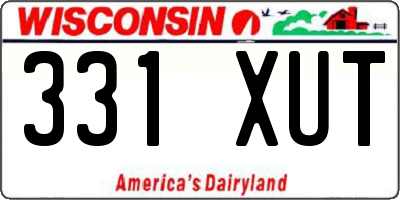 WI license plate 331XUT
