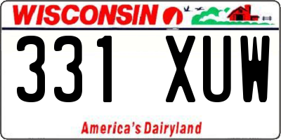 WI license plate 331XUW