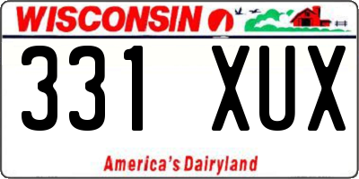 WI license plate 331XUX