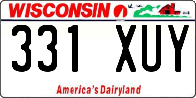 WI license plate 331XUY