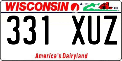 WI license plate 331XUZ