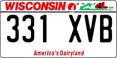 WI license plate 331XVB