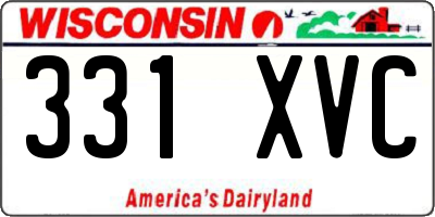 WI license plate 331XVC