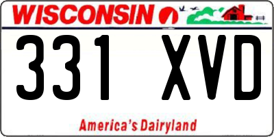 WI license plate 331XVD