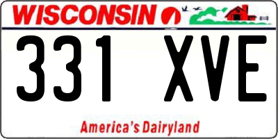 WI license plate 331XVE