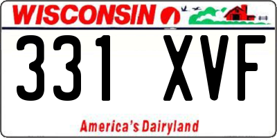 WI license plate 331XVF