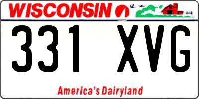 WI license plate 331XVG
