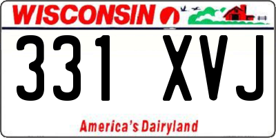 WI license plate 331XVJ