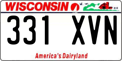 WI license plate 331XVN