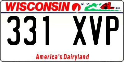 WI license plate 331XVP