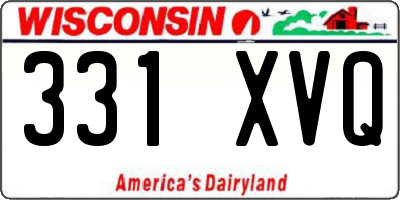 WI license plate 331XVQ