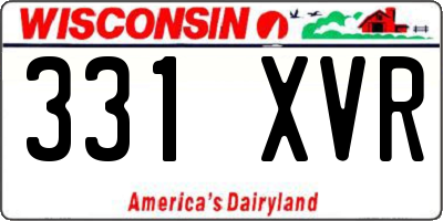 WI license plate 331XVR