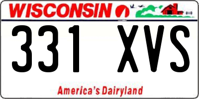 WI license plate 331XVS