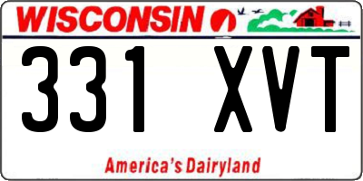 WI license plate 331XVT