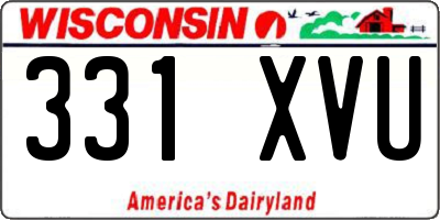WI license plate 331XVU