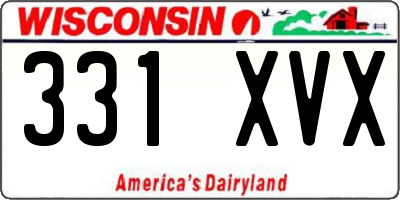 WI license plate 331XVX