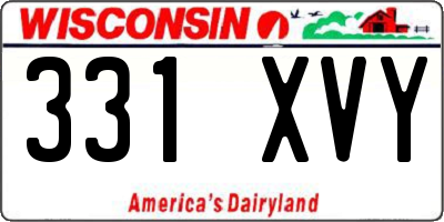 WI license plate 331XVY