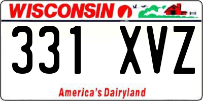 WI license plate 331XVZ
