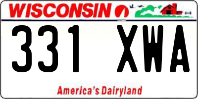 WI license plate 331XWA