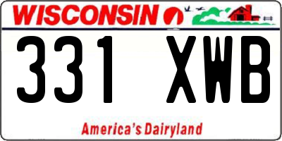 WI license plate 331XWB