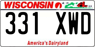 WI license plate 331XWD
