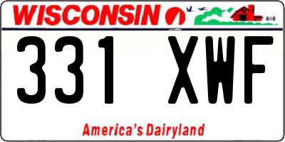 WI license plate 331XWF