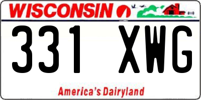 WI license plate 331XWG