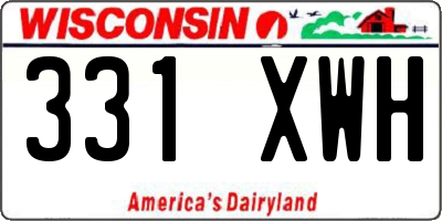 WI license plate 331XWH