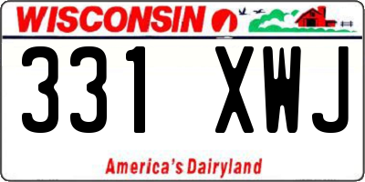 WI license plate 331XWJ
