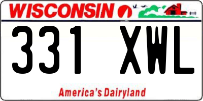 WI license plate 331XWL
