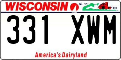WI license plate 331XWM