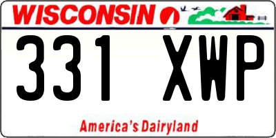WI license plate 331XWP