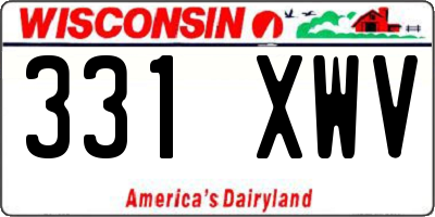 WI license plate 331XWV