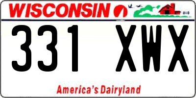 WI license plate 331XWX