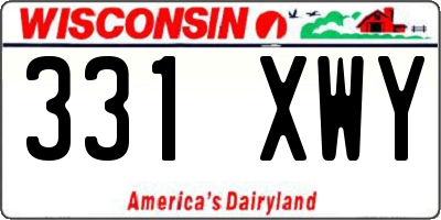 WI license plate 331XWY