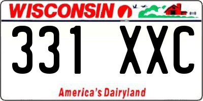 WI license plate 331XXC