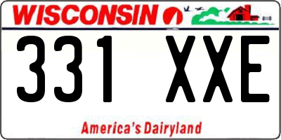 WI license plate 331XXE