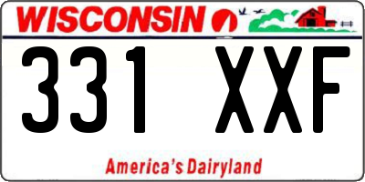 WI license plate 331XXF
