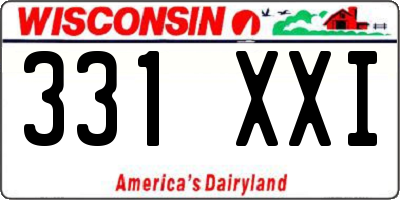WI license plate 331XXI