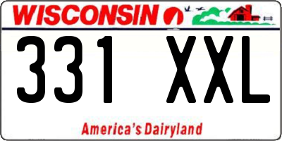 WI license plate 331XXL