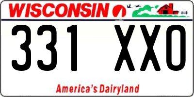 WI license plate 331XXO