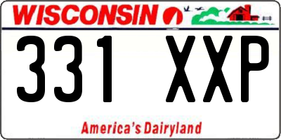 WI license plate 331XXP
