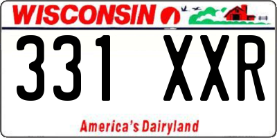 WI license plate 331XXR