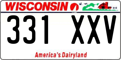 WI license plate 331XXV