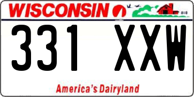 WI license plate 331XXW