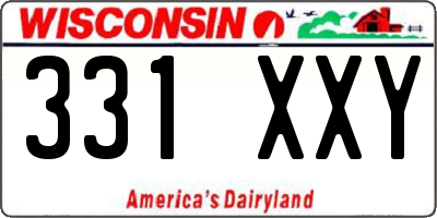 WI license plate 331XXY