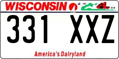 WI license plate 331XXZ
