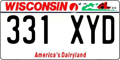 WI license plate 331XYD