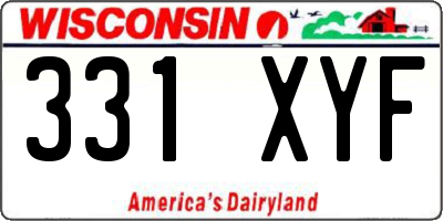 WI license plate 331XYF