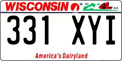 WI license plate 331XYI